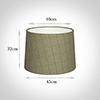45cm Medium French Drum in Talisker Check Lovat Wool