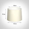 45cm Medium French Drum Shade in Cream Satin