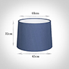 45cm Medium French Drum Shade in Slate Blue Silk