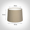 45cm Medium French Drum Shade in Limestone Waterford Linen