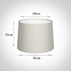 45cm Medium French Drum Shade in Off White Waterford Linen