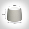 45cm Medium French Drum Shade in Soft Grey Waterford Linen