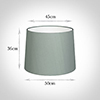 50cm Medium French Drum Shade in Aquamarine Faux Silk