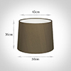 50cm Medium French Drum Shade in Bronze Faux Silk