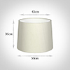 50cm Medium French Drum Shade in Pearl Faux Silk