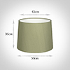 50cm Medium French Drum Shade in Pale Green Faux Silk