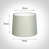 50cm Medium French Drum Shade in Soft Grey Faux Silk