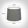50cm Medium French Drum Shade in Mole Hunstanton Velvet