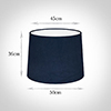 50cm Medium French Drum Shade in Navy BlueHunstanton Velvet