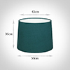 50cm Medium French Drum Shade in Teal Hunstanton Velvet