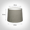 50cm Medium French Drum Shade in Pewter Satin