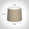 50cm Medium French Drum Shade in Limestone Waterford Linen