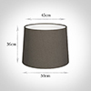 50cm Medium French Drum Shade in Mouse Waterford Linen