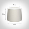 50cm Medium French Drum Shade in Off White Waterford Linen