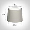 50cm Medium French Drum Shade in Soft Grey Waterford Linen