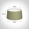 45cm Wide French Drum Shade in Pale Green Faux Silk