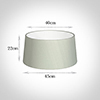 45cm Wide French Drum Shade in Soft Grey Faux Silk