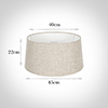 45cm Pendant Wide French Drum Shade in Natural Isabelle