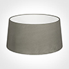 45cm Wide French Drum Shade in Pewter Satin