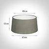 45cm Wide French Drum Shade in Pewter Satin