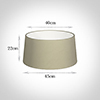 45cm Wide French Drum Shade in Pale Smoke Satin