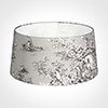 45cm Wide French Drum Shade in Grey Pastoral Toile de Jouy-Lamp Base Only