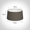 45cm Wide French Drum Shade in Mouse Waterford Linen