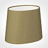 20cm Sloped Oval Shade in Dull Gold Faux Silk