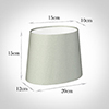 20cm Sloped Oval Shade in Soft Grey Faux Silk