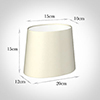 20cm Sloped Oval Shade in Cream Satin