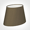 25cm Sloped Oval Shade in Bronze Faux Silk