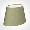 25cm Sloped Oval Shade in Pale Green Faux Silk