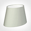 25cm Sloped Oval Shade in Soft Grey Faux Silk