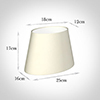 25cm Sloped Oval Shade in Cream Satin