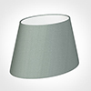 30cm Sloped Oval Shade in Aquamarine Faux Silk