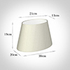 30cm Sloped Oval Shade in Pearl Faux Silk