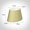 30cm Sloped Oval Shade in Wheat Faux Silk