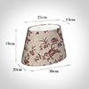 30cm Sloped Oval Shade in Red Isabelle