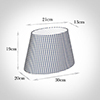 30cm Sloped Oval Shade in Blue Longford Gingham