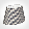 30cm Sloped Oval Shade in Grey Longford Gingham