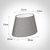 30cm Sloped Oval Shade in Grey Longford Gingham
