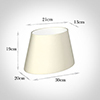 30cm Sloped Oval Shade in Cream Satin