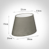 30cm Sloped Oval Shade in Pewter Satin