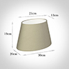 30cm Sloped Oval Shade in Pale Smoke Satin