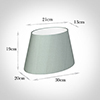 30cm Sloped Oval Shade in French Grey Silk