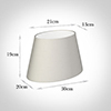 30cm Sloped Oval Shade in Off White Waterford Linen