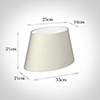 35cm Sloped Oval Shade in Pearl Faux Silk
