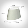 35cm Sloped Oval Shade in Soft Grey Faux Silk