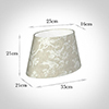 35cm Sloped Oval Shade in White Isabelle