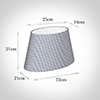 35cm Sloped Oval Shade in Blue Longford Gingham